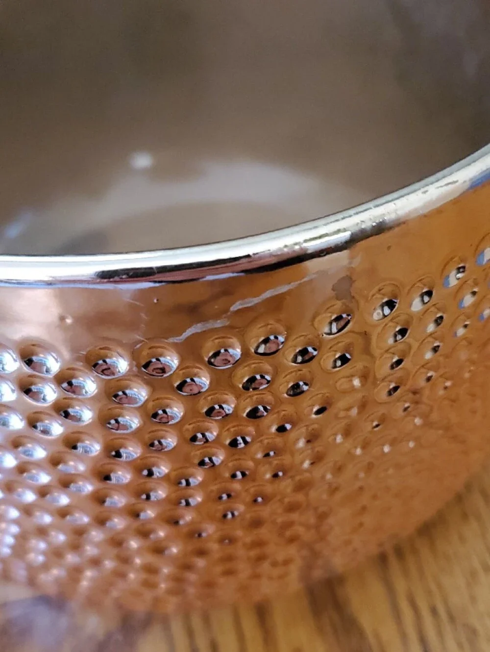 Decorative Textured Metallic Bowl - Rose Gold Finish
